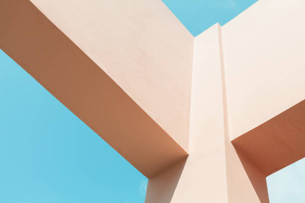 istock Abstract pink painted concrete beams corner 1167969547