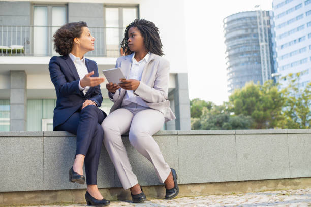 istock Professional business coworkers with tablet pc 1167970298