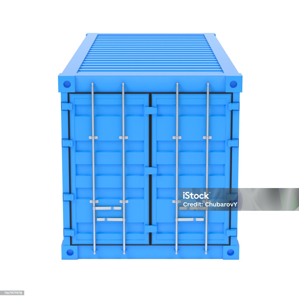 Blue Intermodal Containers Shipping Freight Container Blue Intermodal Container Stock Photo ...