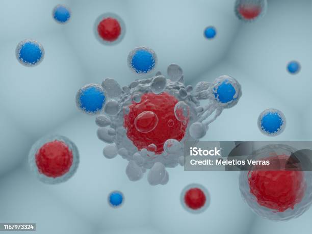 Car T Cells Attacking Cancer Cells Stock Photo - Download Image Now - T-Cell, Cancer - Illness, Immunotherapy