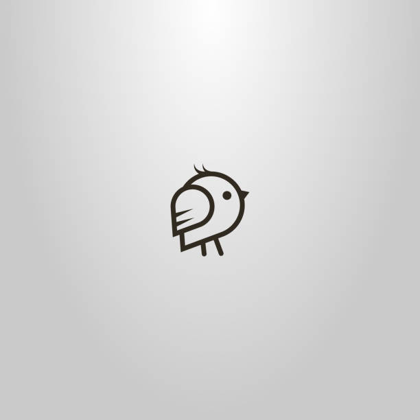 istock simple vector line art outline sign of a cartoon little bird 1167973443