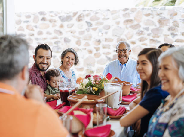 istock Latin American multi generation family having lunch 1167976709