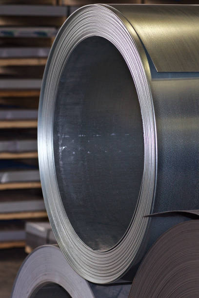 istock Rolls of cold-rolled galvanized steel in stock 1167983676