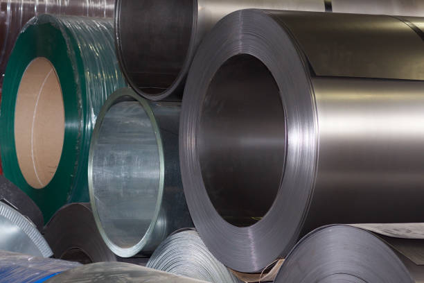 istock Rolls of cold-rolled galvanized steel in stock 1167985678