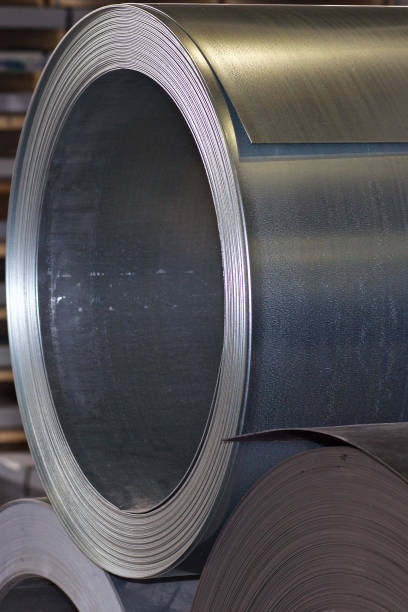 istock Rolls of cold-rolled galvanized steel in stock 1167986040
