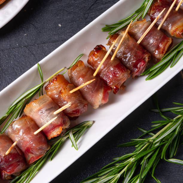 dates wrapped in bacon and delicious tapas