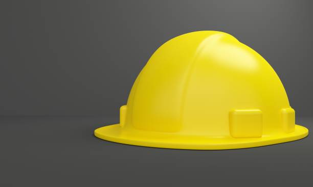 istock Mockup Yellow safety helmet. 3d rendering 1167987576