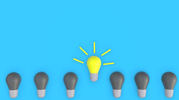 istock Brain and Lamp idea innovation sign concept idea is begin , green and blue background for banner 3D rendering 1167987585