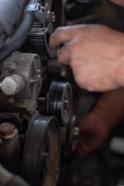 istock closeup on part of car engine 1167987751