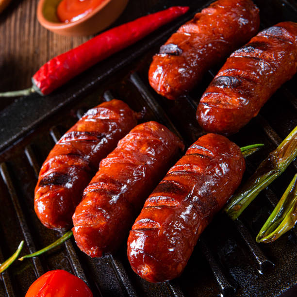 istock Chili chorizo ​​sausage with tomato bruschetta 1167987793