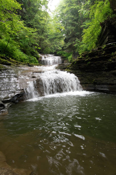istock Buttermilk Falls State Park, Ithaca, New York: Summer Hike Pathway 1167990287