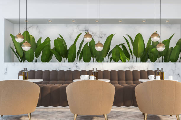 istock Close up of white marble nature style cafe 1167996775