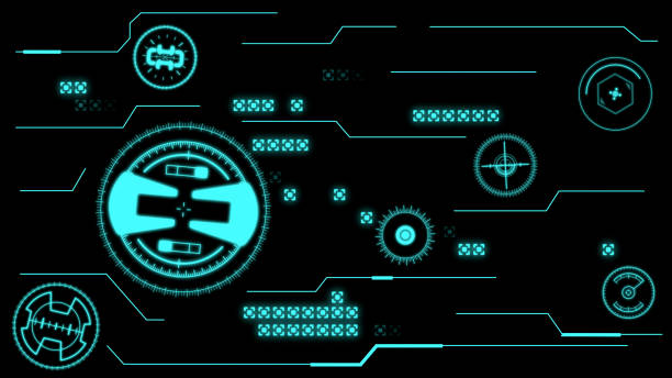 istock HUD Futuristic Spin Crosshair Circles User Interface Target Point Monitor Concept. 1168000358