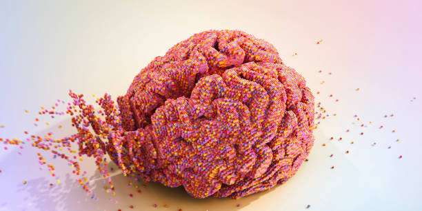 istock Toy Bricks Moving At High Speed To Form Model Of A Human Brain 1168003509