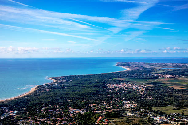istock Atlantic ocean and oleron island from sky 1168009967