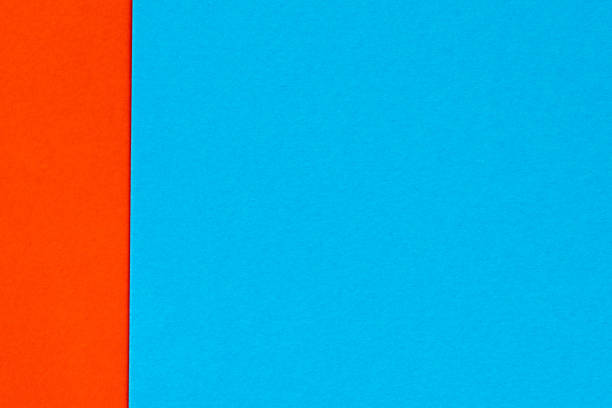 istock Blue red color paper background. Geometric figures, shapes. Abstract geometric flat composition. Empty space on monochrome cardboard 1168010254
