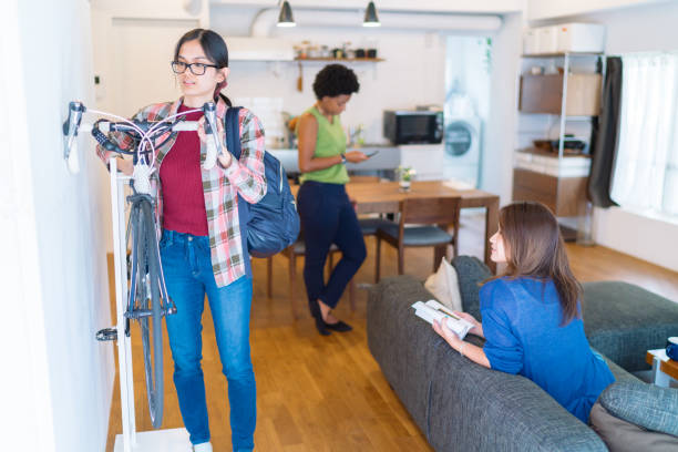 istock Young woman leaving shared apartment 1168010426