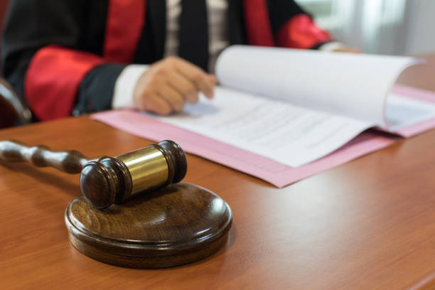 istock Judge and gavel in courtroom 1168013326