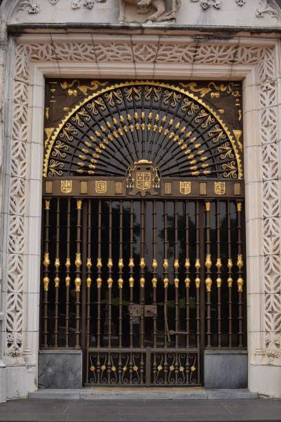istock Cathedral Door and Limestone Sculpture 1168018476