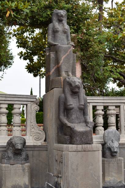 istock Ancient Black Granite Egyptian Goddess State Sekhmet 1168020162