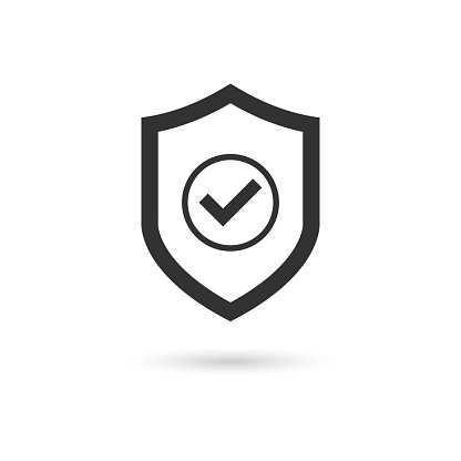 Shield Check Mark Icon Vector Illustration