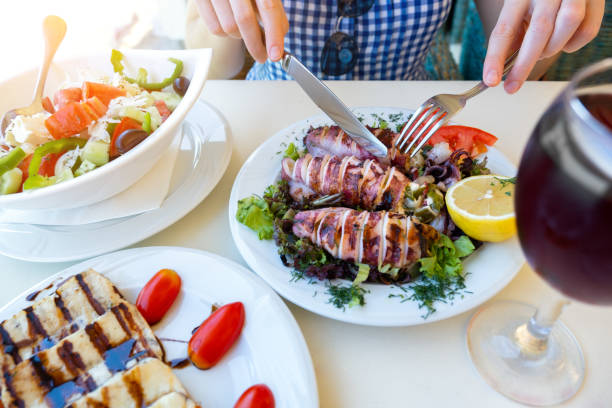 istock Mediterranean food in a Greek restaurant. 1168026454