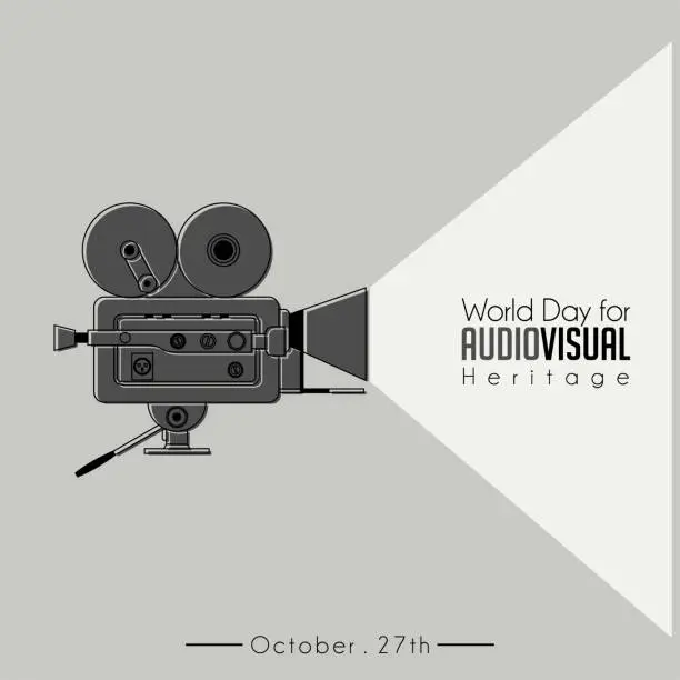 Vector illustration of World Day for Audiovisual Heritage