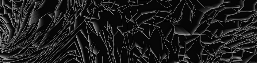 Dense abstract thin walls background. This is entirely 3D generated image.