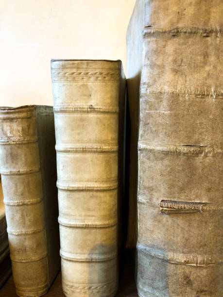 istock Three Antique Books Lined Up Close-Up 1168054443