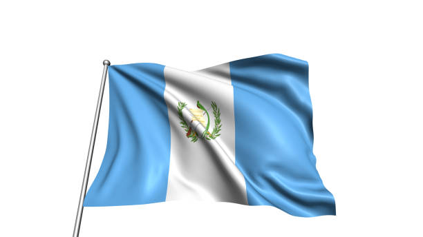 istock flag of Guatemala with fabric structure in the wind 1168060890