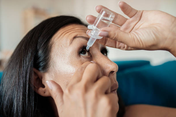 istock Woman Uses Eye Drops for Eye Treatment 1168062966