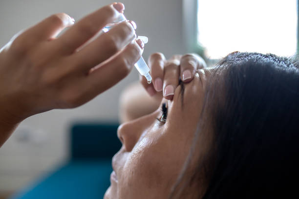 istock Woman Uses Eye Drops for Eye Treatment 1168063056