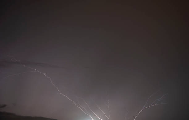 istock Night clouds thunderstorm, light power in the sky, latin america, long exposure. 1168066819