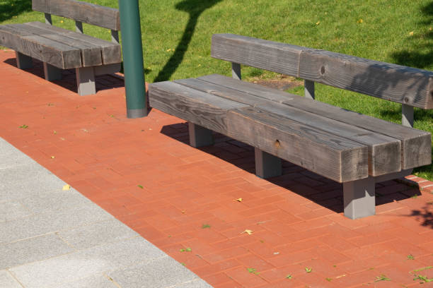 istock Wooden bench in the park 1168077149
