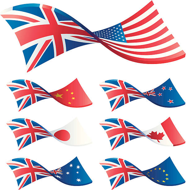 取引通貨ペア-英国 - usa european union flag trading europe点のイラスト素材／クリップアート素材／マンガ素材／アイコン素材