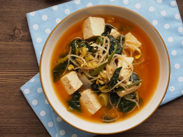 istock Korean food Spinach and bean sprouts Soybean Paste Soup 1168083375