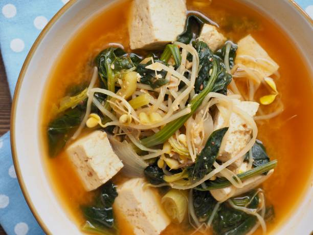 istock Korean food Spinach and bean sprouts Soybean Paste Soup 1168083390