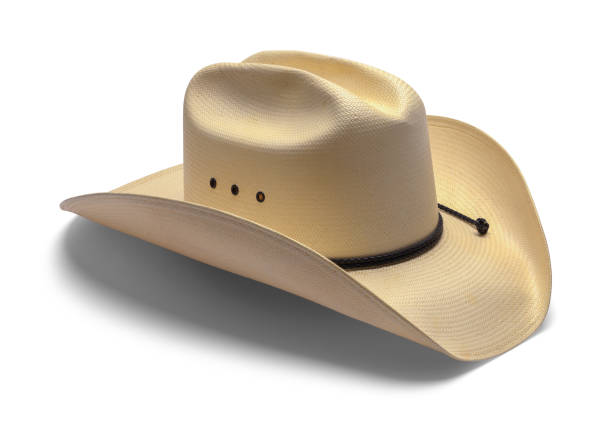 old cowboy hat - cowboy hat hat wild west isolated fotografías e imágenes de stock