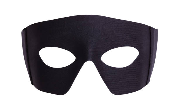 black fabric mask - opera music mask carnival imagens e fotografias de stock