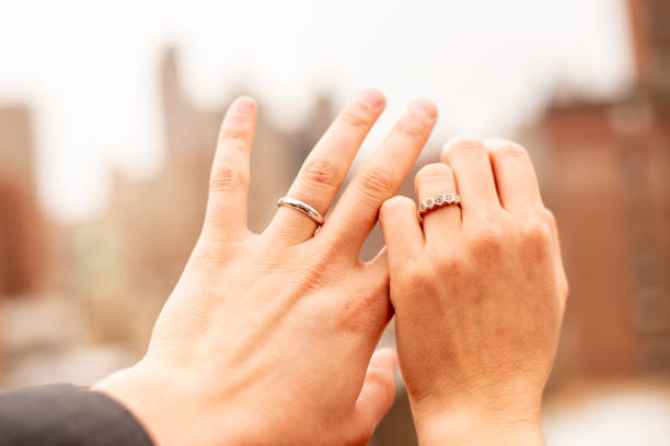 istock Just married in a roof top in Manhattan 1168086567