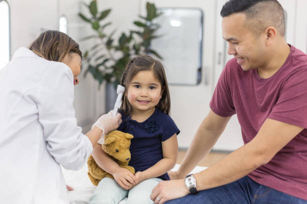 istock Young ethnic girl at the doctor's office getting a checkup 1168087548