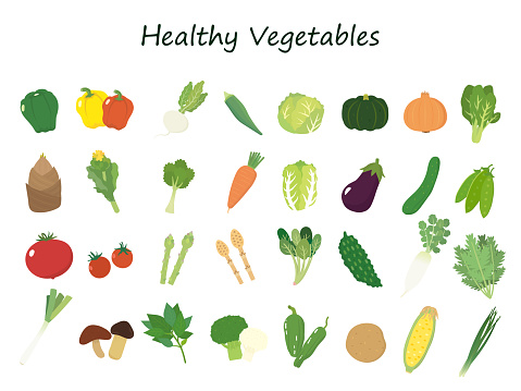 It is an illustration of a Vegetables set.