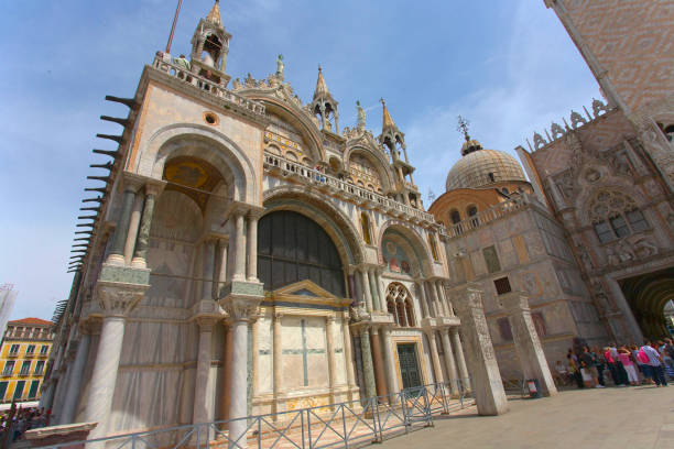 St. Markos basilica in Venice May , 2008 - Venice, Italy: Side view of St. Mark's basilica in Venice st markos church pic stock pictures, royalty-free photos & images