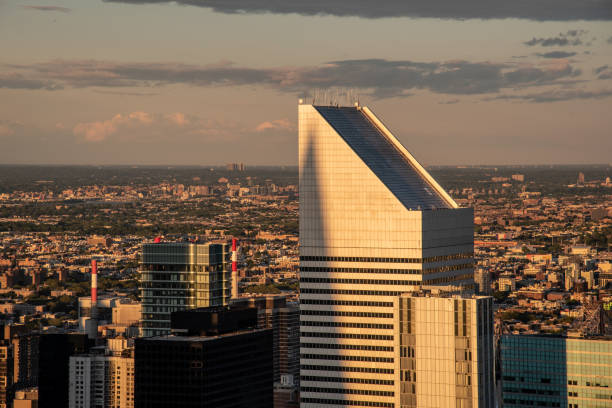 istock Building with slanted top in midtown Manhattan (NYC, USA) 1168094129