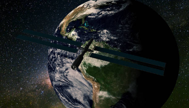 istock Satellite orbiting Earth over the Americas 1168094938