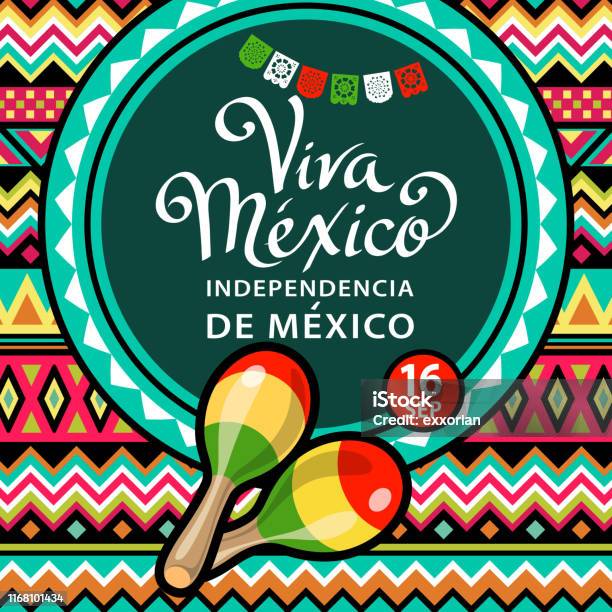 Viva Mexico Independence Celebration Stock Illustration - Download Image Now - Mexico, Mexican Culture, Independence Day - Holiday