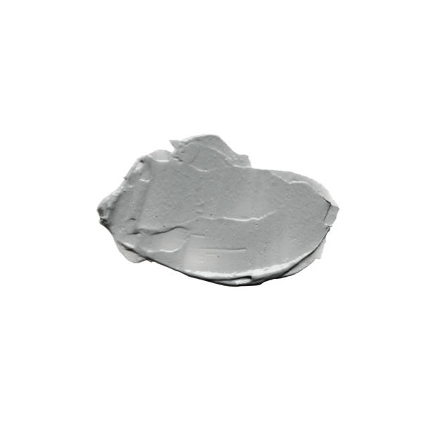 istock Grey face mask smear, acrylic paint brushstroke 1168101552