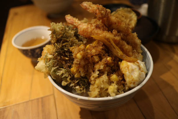 istock Large traditional Japanese Tendon dish in high-class Japanese restaurant 1168102403