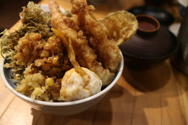 istock Large traditional Japanese Tendon dish in high-class Japanese restaurant 1168102404