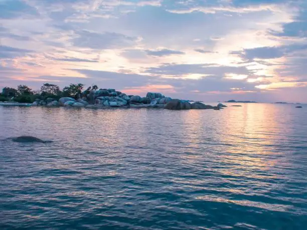 Sunset view at Belitung Island, Indonesia